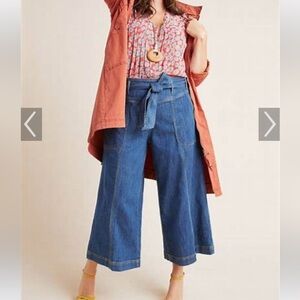 Pilcro Blue Cropped Jeans